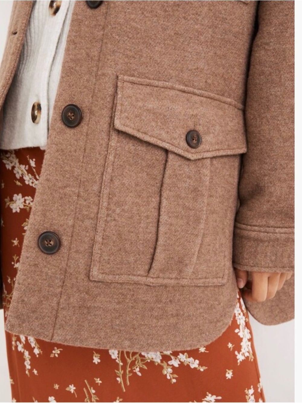 Madewell Relaxed Belrose Coat in Camel - Picture 4 of 12